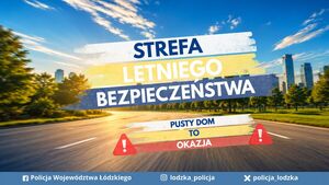 Napis Stefa Letniego Bezpieczeństwa Pusty dom to okazja.