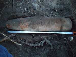 Pocisk artyleryjski z okresu II wojny swiatowej