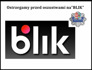 napis blik, logo policji.