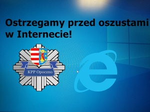 obrazek przedstawiający logo policji opoczyńskiej, ostrzeżenie przed oszustwami.